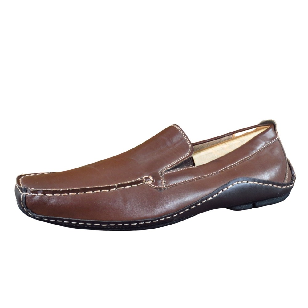 Madden Harvee Mens Loafers Size 10 Casual Slip On Brown Man Made Square Toe